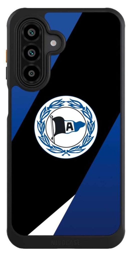 NIVOCASE Hülle für Samsung Galaxy A17 5G Handyhülle NIVOcore Case Schwarz Arminia Bielefeld DSC Offizielles Lizenzprodukt
