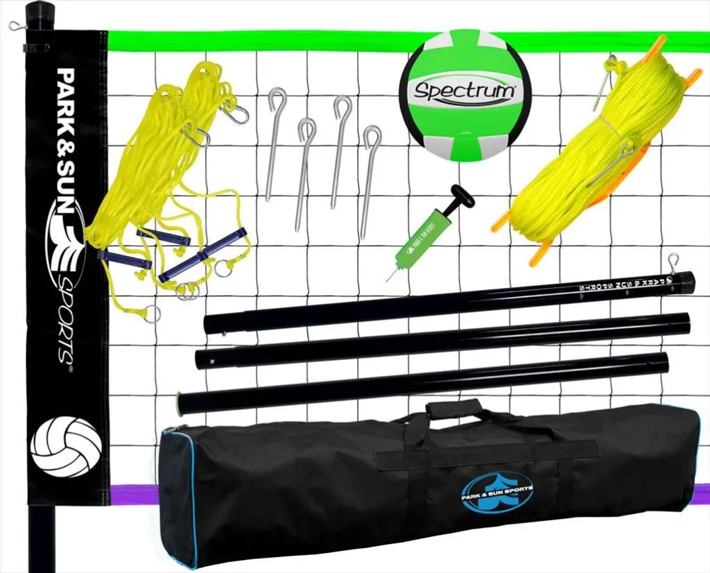 Kit Volley-ball Portable Park&Sun - Filet Acier Stable et Lignes inclus