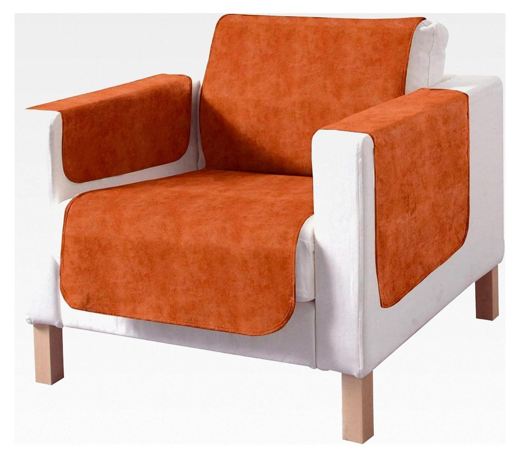Sessel- und Sofabezug Wildleder-Optik Terracotta Größe 50x200 cm