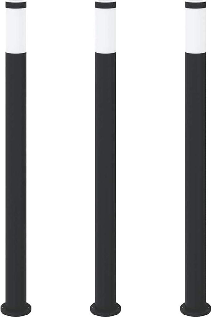 vidaXL Pollerleuchten 3er 110 cm Edelstahl IP44