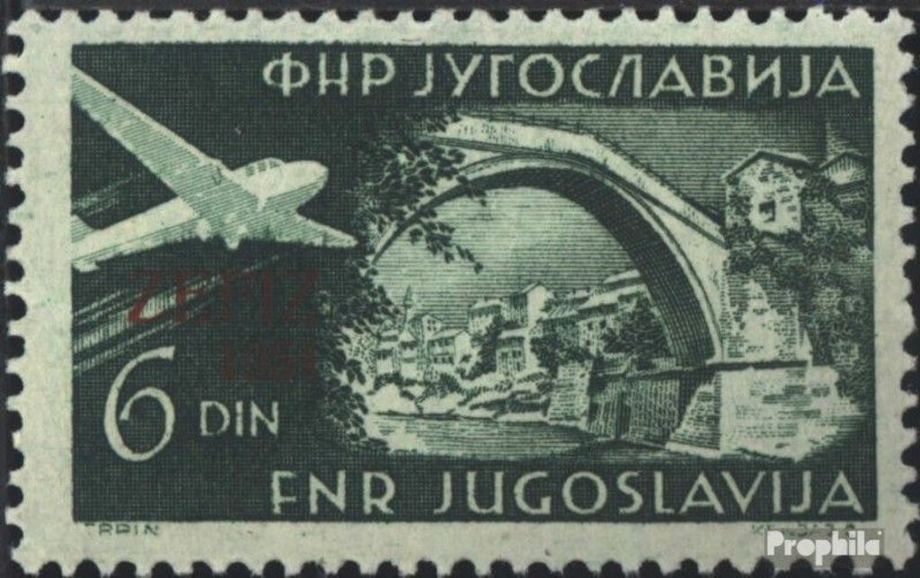 Briefmarken Jugoslawien 1951 Mi 653 (kompl.Ausg.) postfrisch Flugpost