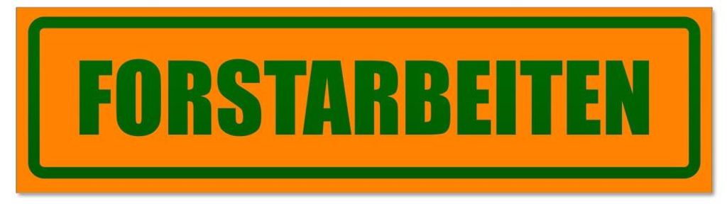 Kiwistar - Autoaufkleber - Orange - Grün - 20 x 5,3 cm - Forstarbeiten invertiert - Hinweis Aufkleber Sticker für Auto, Kfz, Fahrrad, PKW, LKW