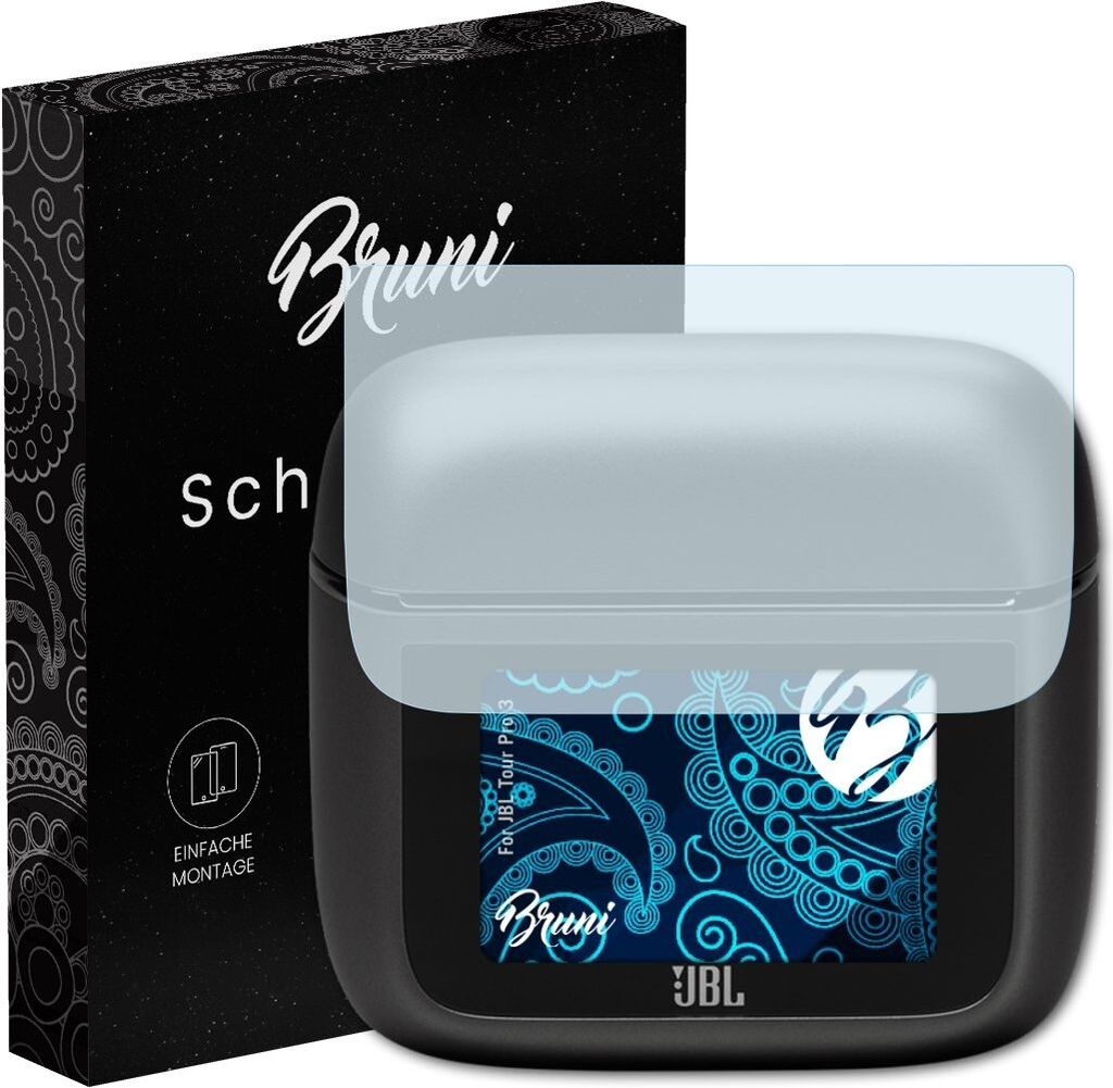 Bruni Basics-Clear 2x Schutzfolie kompatibel mit JBL Tour Pro 3 Folie