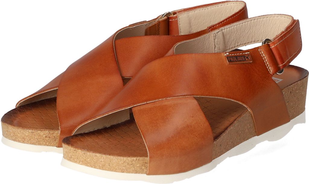 Pikolinos klassische Sandalen MAHON Damen Glattleder Braun Produktbild 