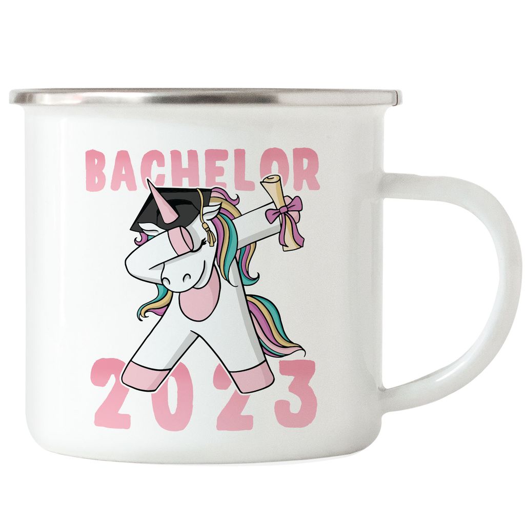 Bachelor 2023 Emaille Tasse Pferd Einhorn Abschlussgeschenk Dab Cool Humorvoll Geschenkidee