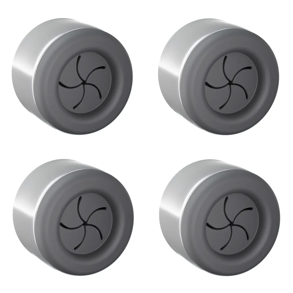 Set 4 Ganci Portasciugamani Grigio Acciaio Inox Adesivi Professionali
