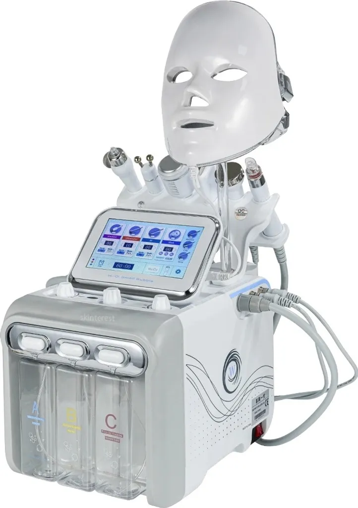 Machine H2O2 visage 7 en 1 multi-fonctions avec large écran de 7 pouces