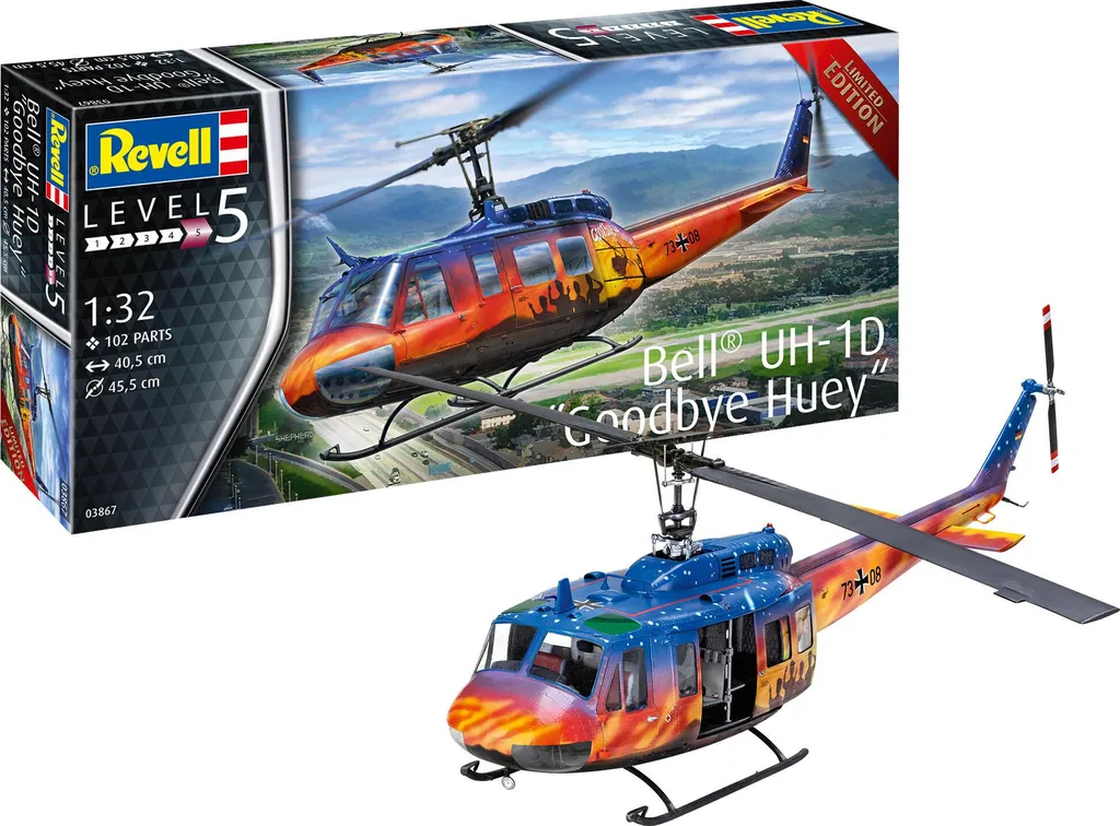 Hélicoptère de Combat Bell UH-1D 1:32 - Maquette à Construire Revell