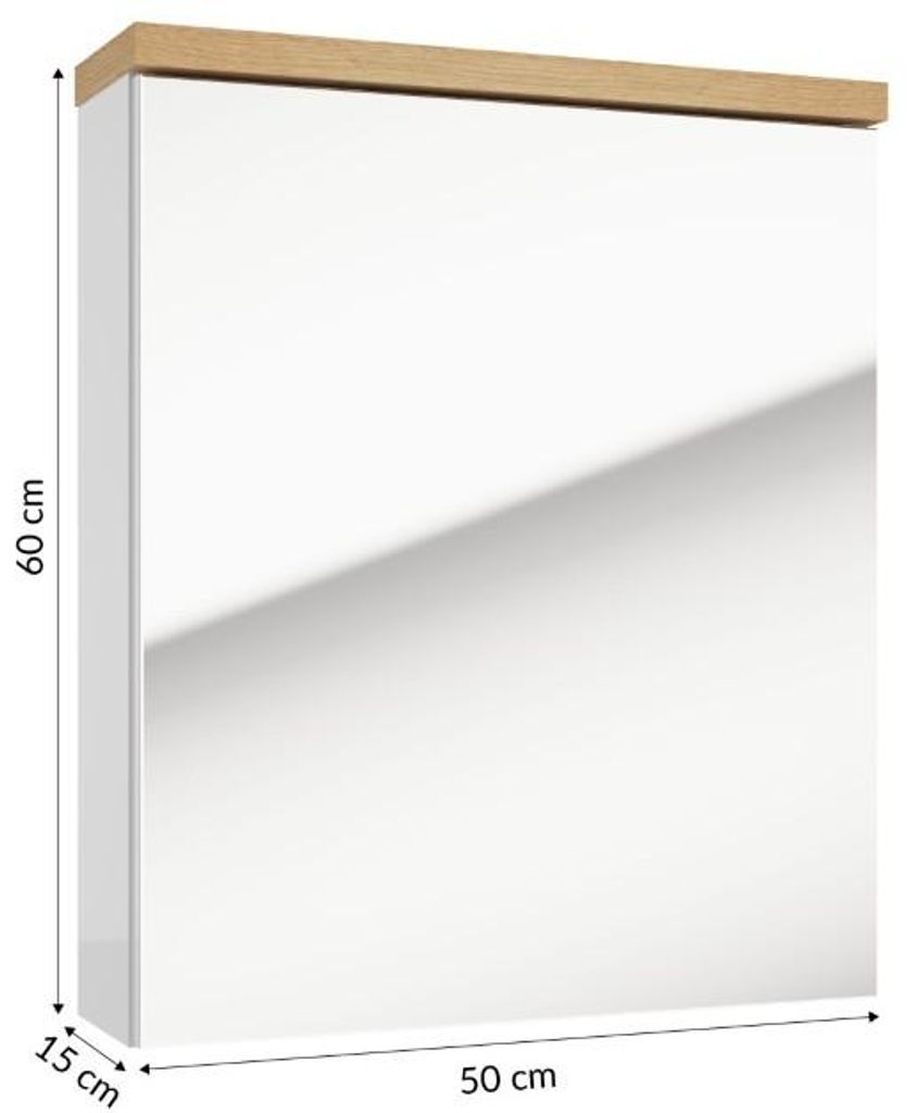 Armoire de toilette avec lavabo 50x70+armoire avec miroir Image du produit 