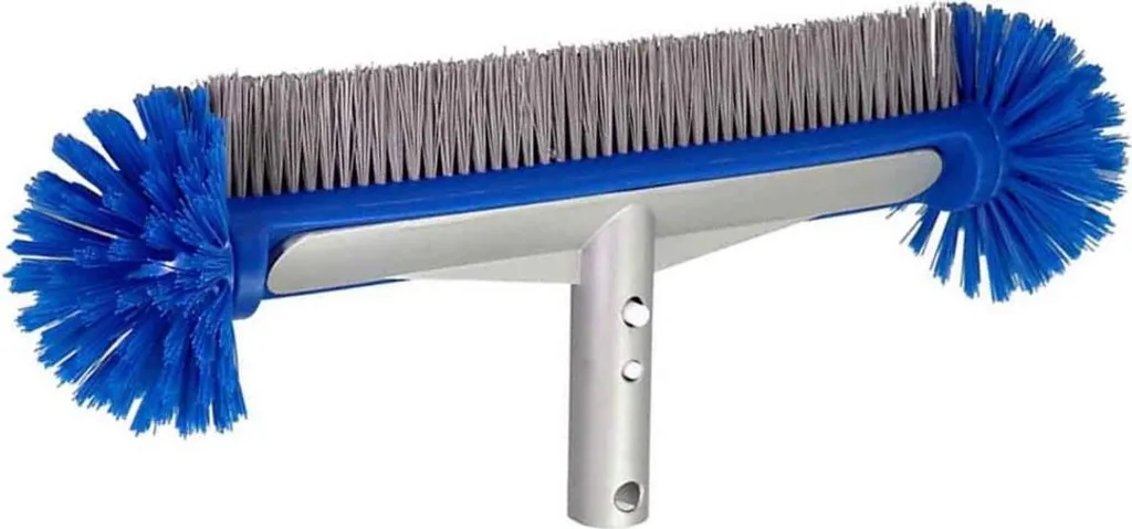 2 Spazzole Per Pulizia Piscina E Vasca - Setole Miste, Manico Ergonomico, Per Piastrelle, Spa E Pavimenti