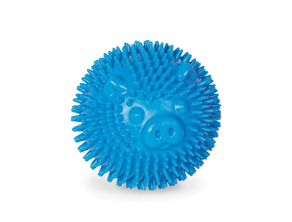 TPR Noppen Ball "Pig", blau, 6,5cm Produktbild 