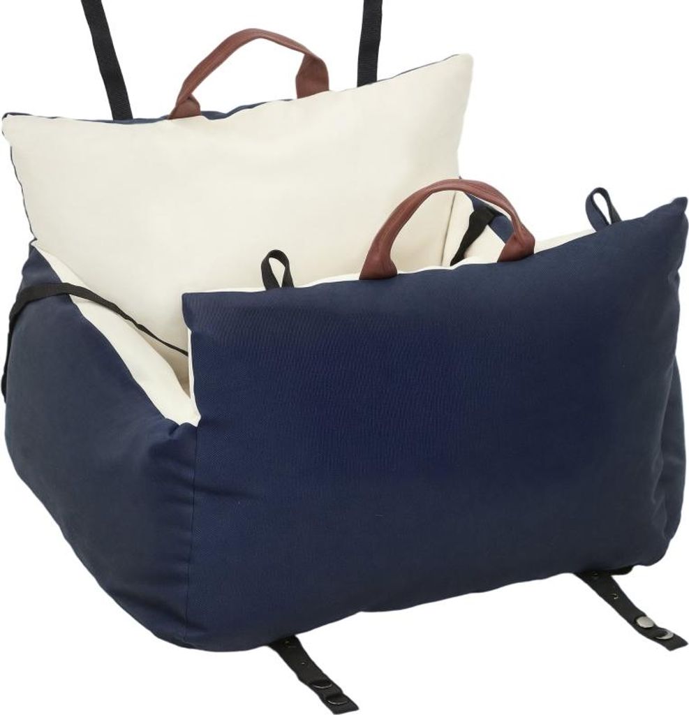 Fortuna Lai Hundeautositz, 2 Gurte, waschbare Bezüge, für Haustiere unter 5 kg, Blau