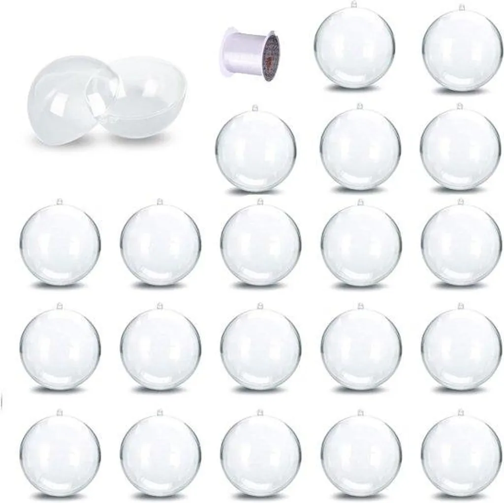 Décoration Sapin DIY : 20 Boules Noël Transparentes à Personnaliser Soi