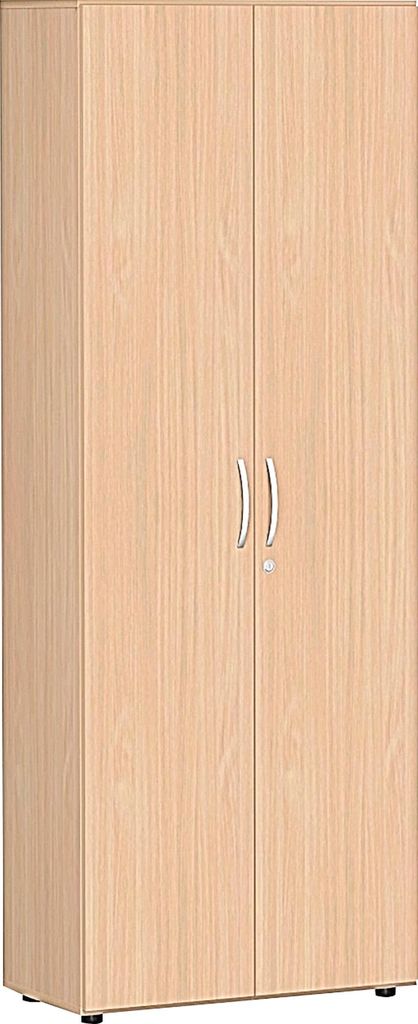 Geramöbel Flügeltürenschrank mit Standfüßen, inkl. Türdämpfer, abschließbar, 800x420x2160, Buche/Buche, S-386100-BB