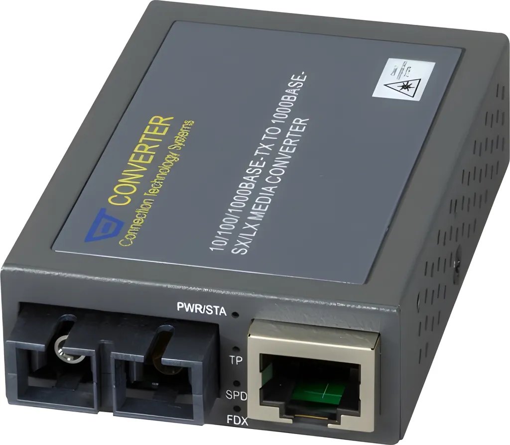 Convertisseur RJ45 vers SC Monomode 10km Gigabit Ethernet EFB Compact