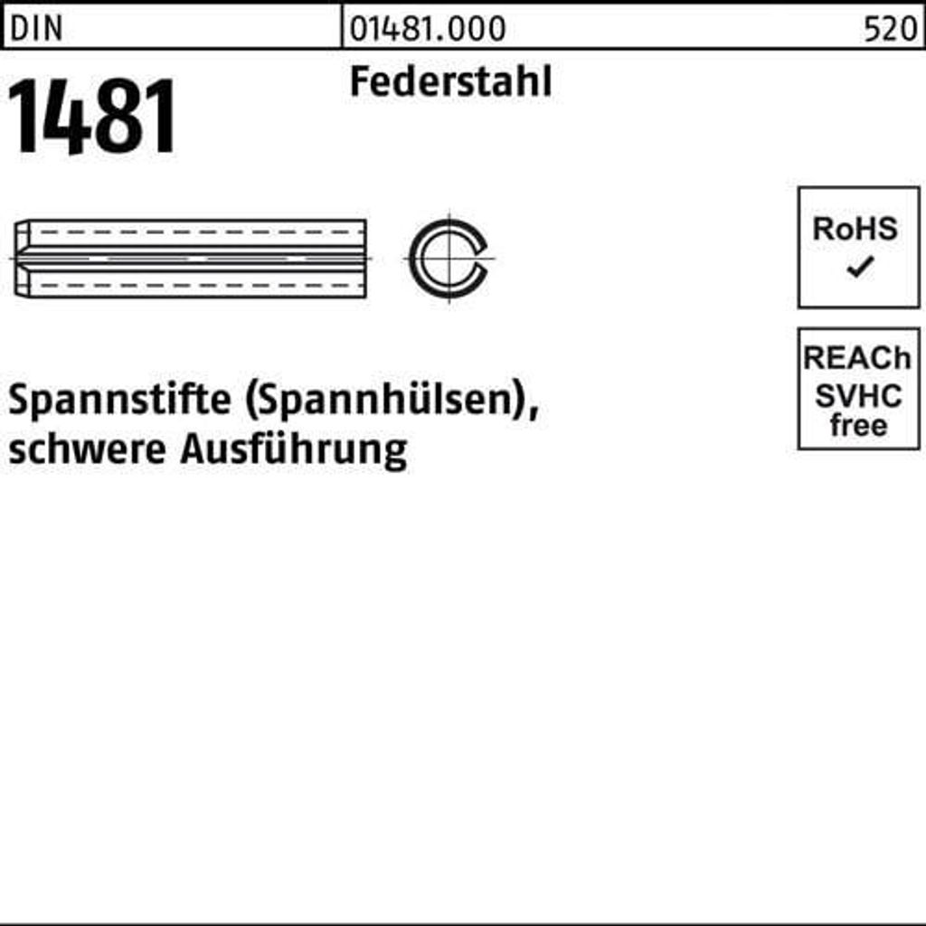 Reyher 1481 Spannhülsen 5x20 (500 Stück)