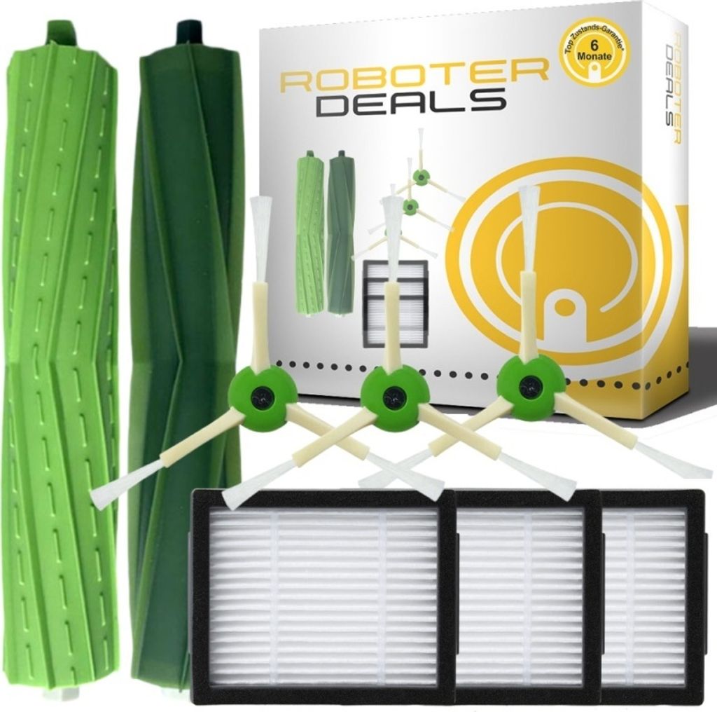 Zubehör Set, Ersatzteile Kit für iRobot Roomba i1 (2x Hauptbürste, 3x Filter, 3x Seitenbürste)