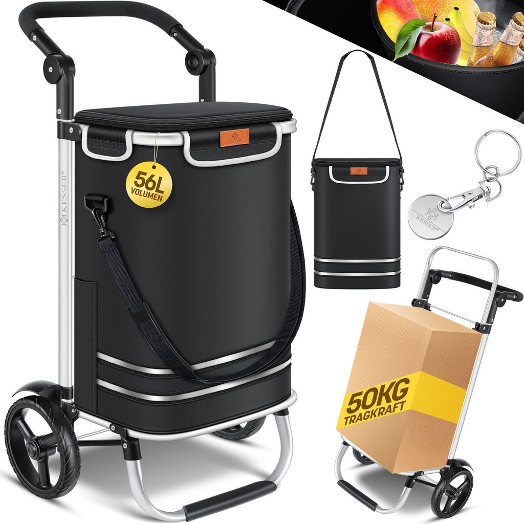 KESSER® Einkaufstrolley klappbar mit 56L Kapazität und Produktbild 