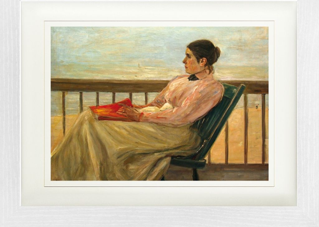 Max Liebermann Gerahmtes Bild Mit Edlem Passepartout | Wand-Bilder | Im Bilderrahmen - Martha Liebermann, Die Gattin Des Künstlers Am Strand 1895 ...