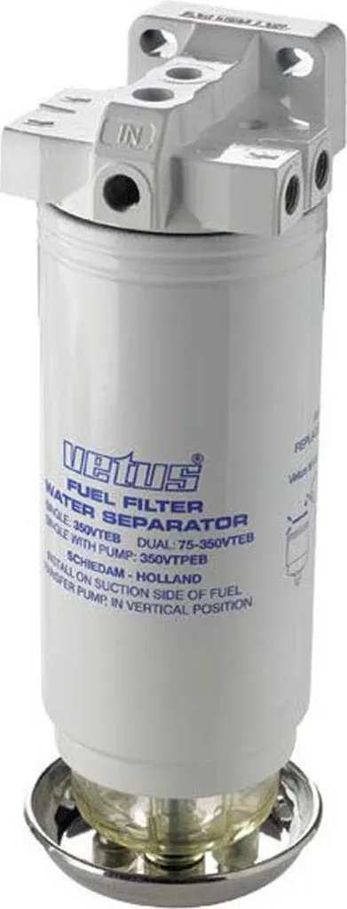 Évitez les Pannes Moteur avec le Séparateur d'Eau Vetus 460 L/h Blanc