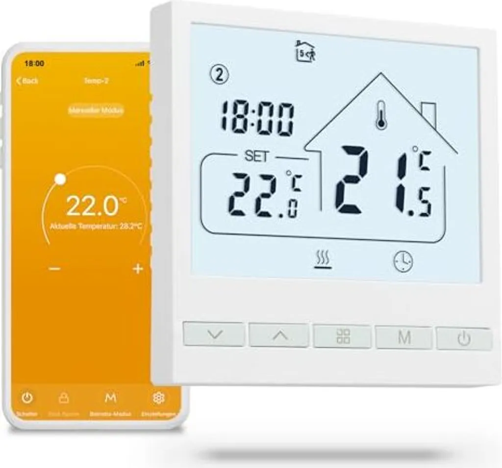 Termostato WiFi Pavimento Elettrico 16A Beok TOL47 Alexa Google