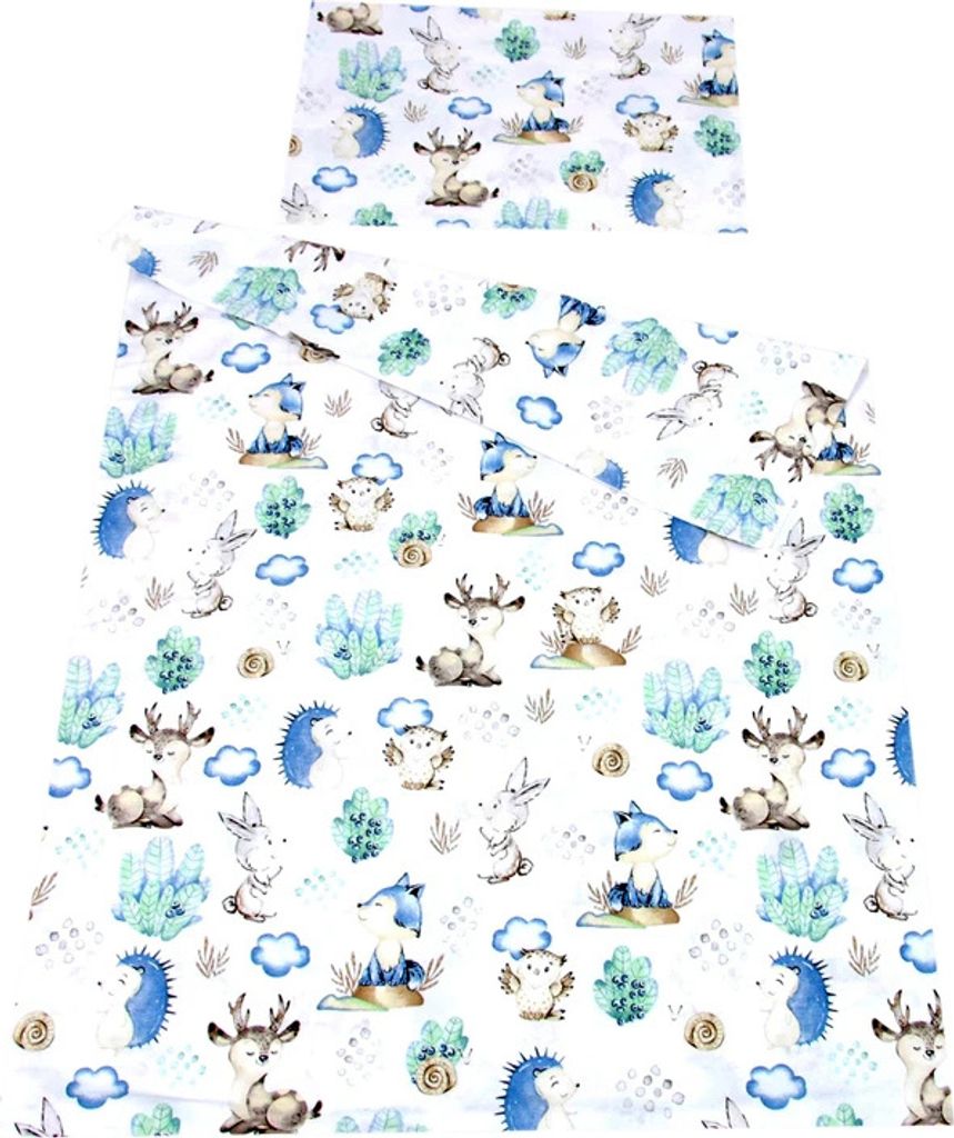 BABYLUX Kinderbettwäsche 2 Tlg. 90 x 120 cm Bettwäsche 122. Igel&RehBFF