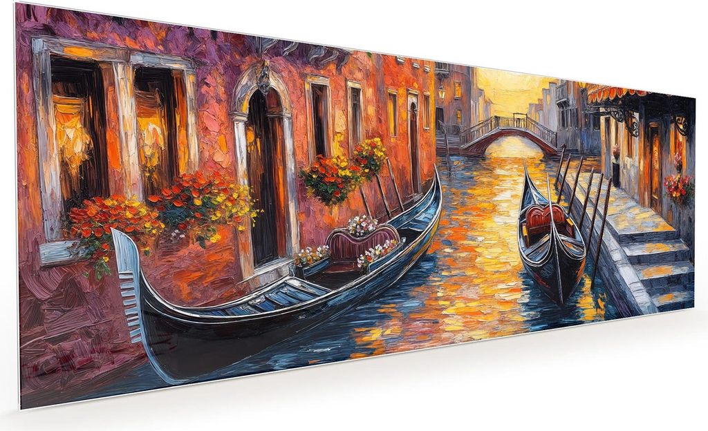 Küchenrückwand Spritzschutz Glas mit Motiv Romantische Stadtansicht 40 x 40 cm