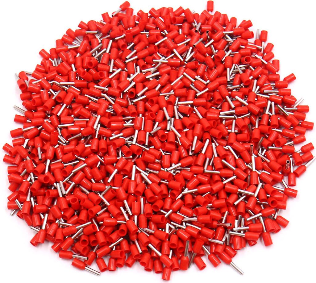 1000Stk. AWG18 1mm2 Rot Auto Isolierte Aderendhülse Kabelschuhe Crimpwerkzeug DE de