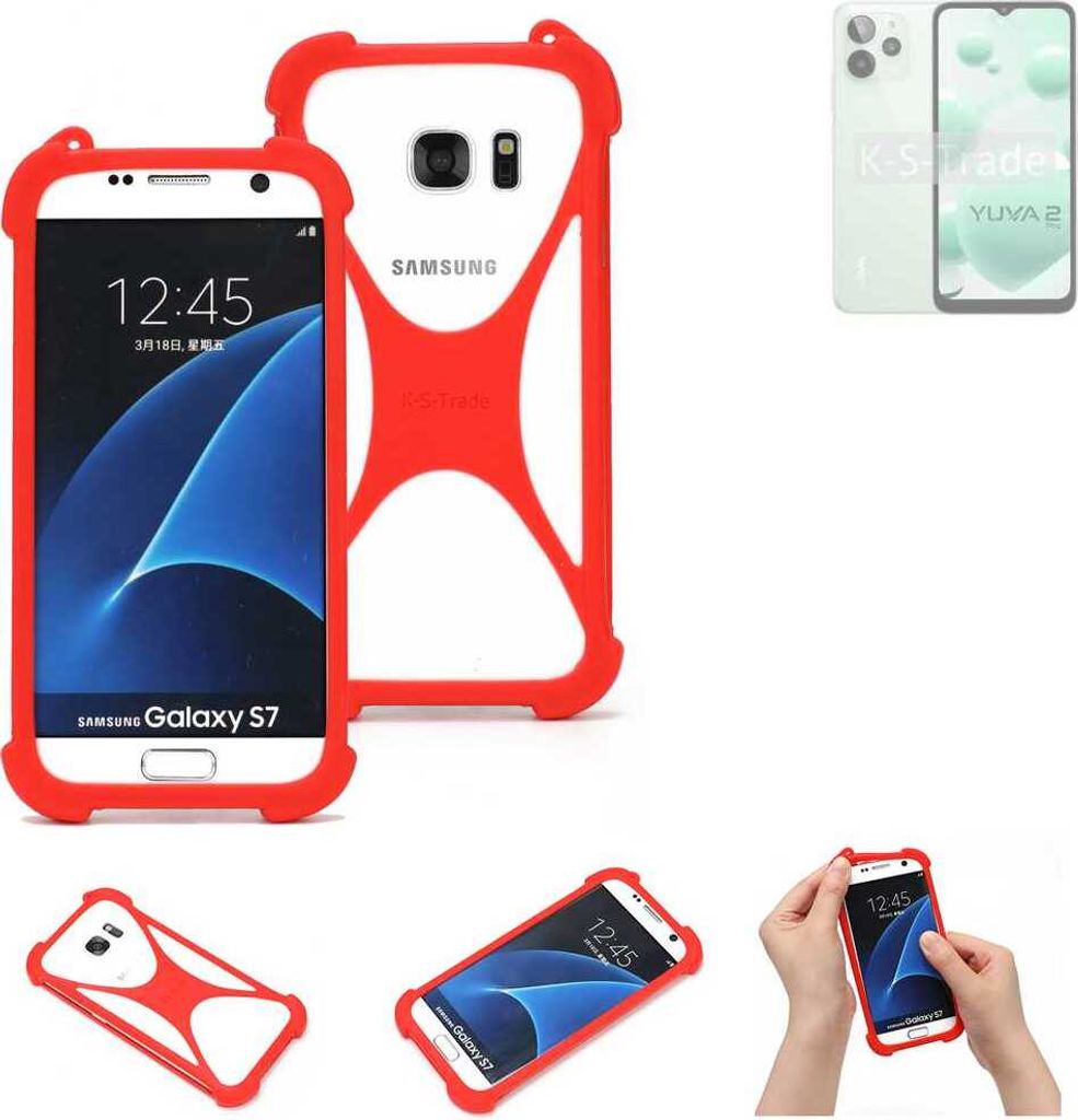 K-S-Trade Handy-Hülle kompatibel mit Lava Yuva 2 Pro Schutz-Hülle Bumper Silikon Schutz Hülle Cover Case Silikoncase Silikonbumper TPU Softcase