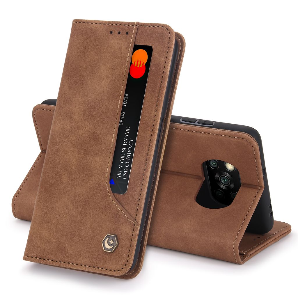 Xiaomi Poco X3 Pro Hülle, LaimTop Retro Kunstledertasche Produktbild 