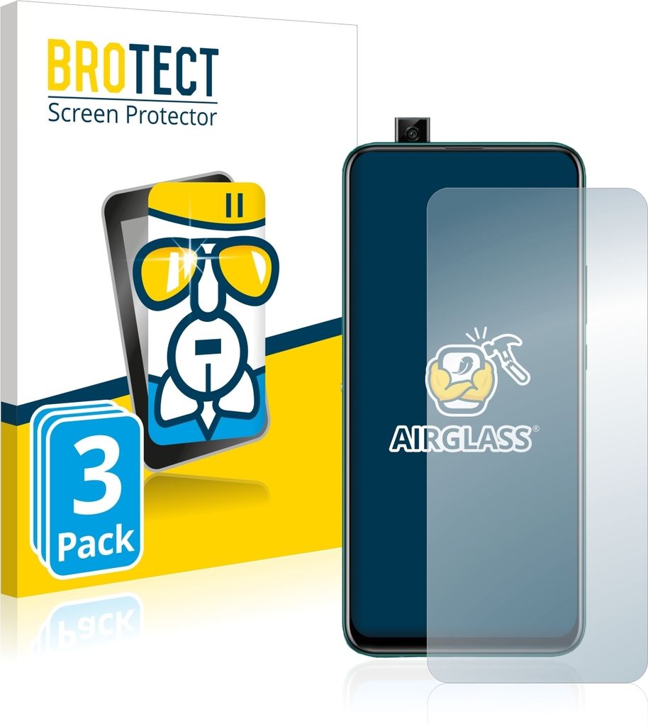 3x BROTECT Schutzglas für Huawei P smart Z Schutzfolie Panzer Folie Glas Display Schutz klar