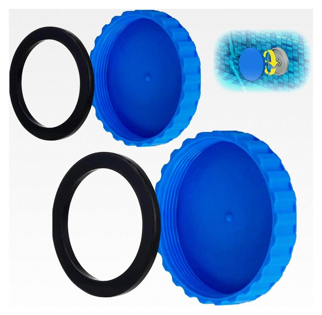 Gummistopfen für Schwimmbäder, 2 Stück, Winterverschluss, Zubehör für Poolabdeckung, Blau
