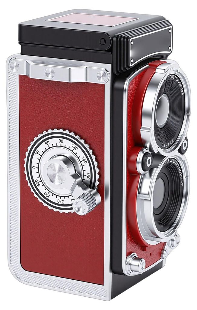 Kleine Retro-Digitalkamera, 1080p HD, 12 MP, Autofokus, tragbare Vintage-Kamera mit zwei Objektiven für unterwegs, 32 GB