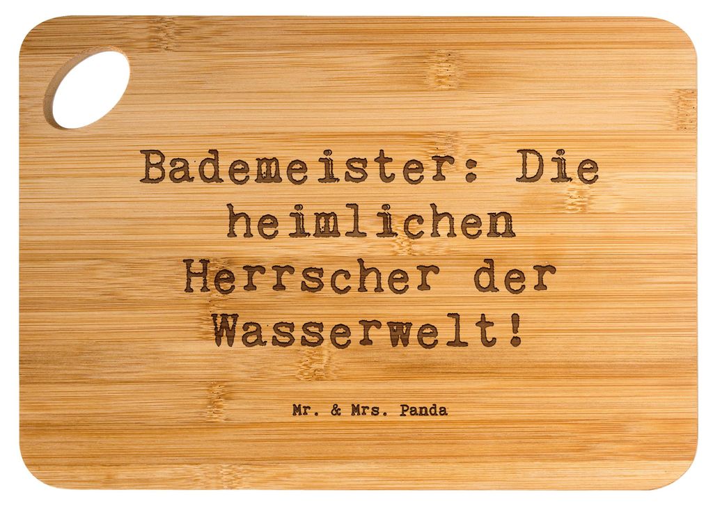 Mr. & Mrs. Panda Holzbrett Spruch Bademeister Herrscher - Transparent - Geschenk, Rettung, schneidbrett, Gemeinschaft, Berufsliebe, heimliche, Schn...