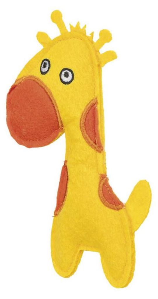 Kuscheltier für Hunde Trixie Gelb Giraffe 15 cm Filz