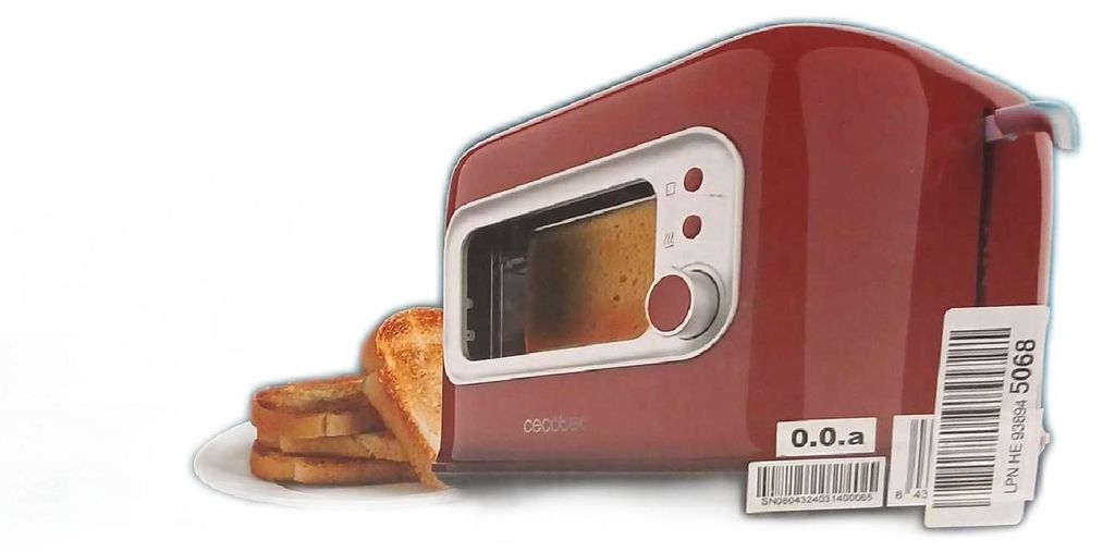 Cecotec Toaster Küchengeräte RetroVision Red Leistung 700W Produktbild 