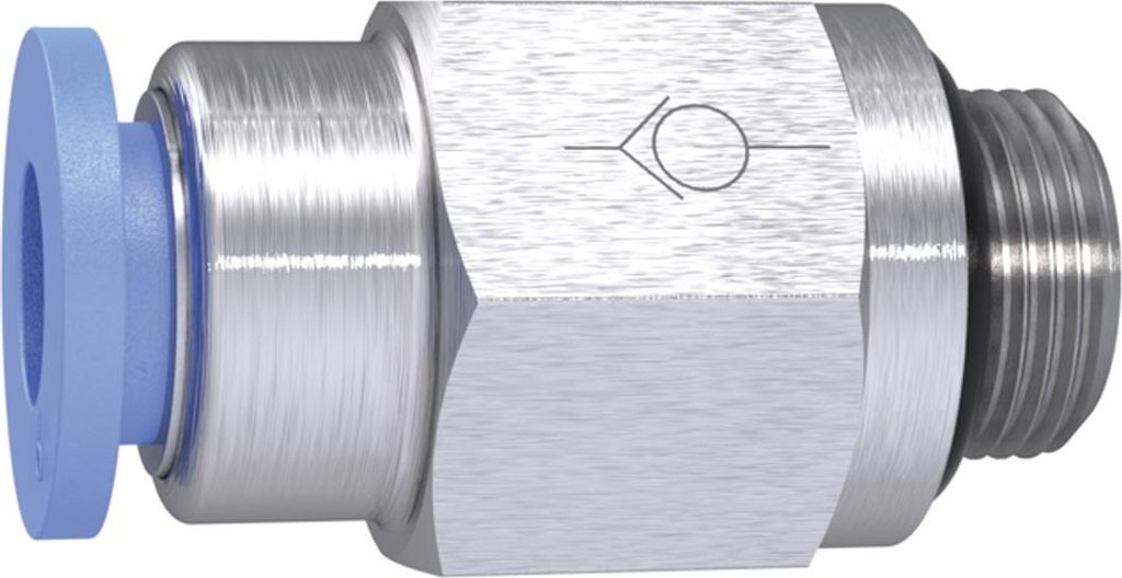 Riegler Gerades Rückschlagventil »Blaue Serie« Schlauch-Gewinde, G 1/2 a., Ø 12 mm