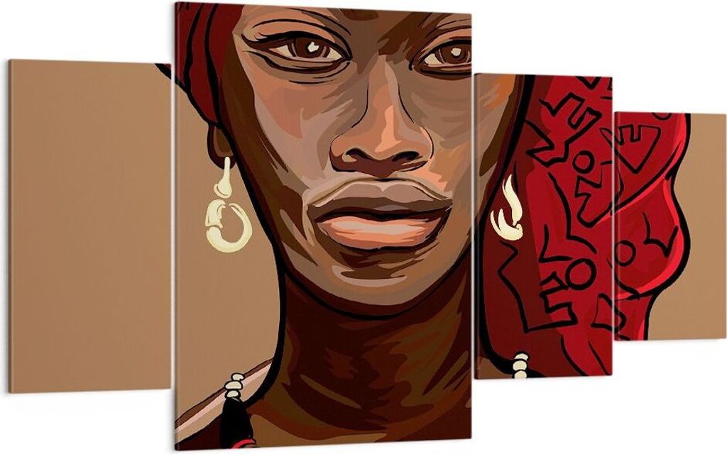 Bild auf Leinwand - Leinwandbild - eine frau afrika - 160x90cm - Wand Bild - Wanddeko - Wandbilder - Leinwanddruck - Bilder - Kunstdruck - Wanddeko...