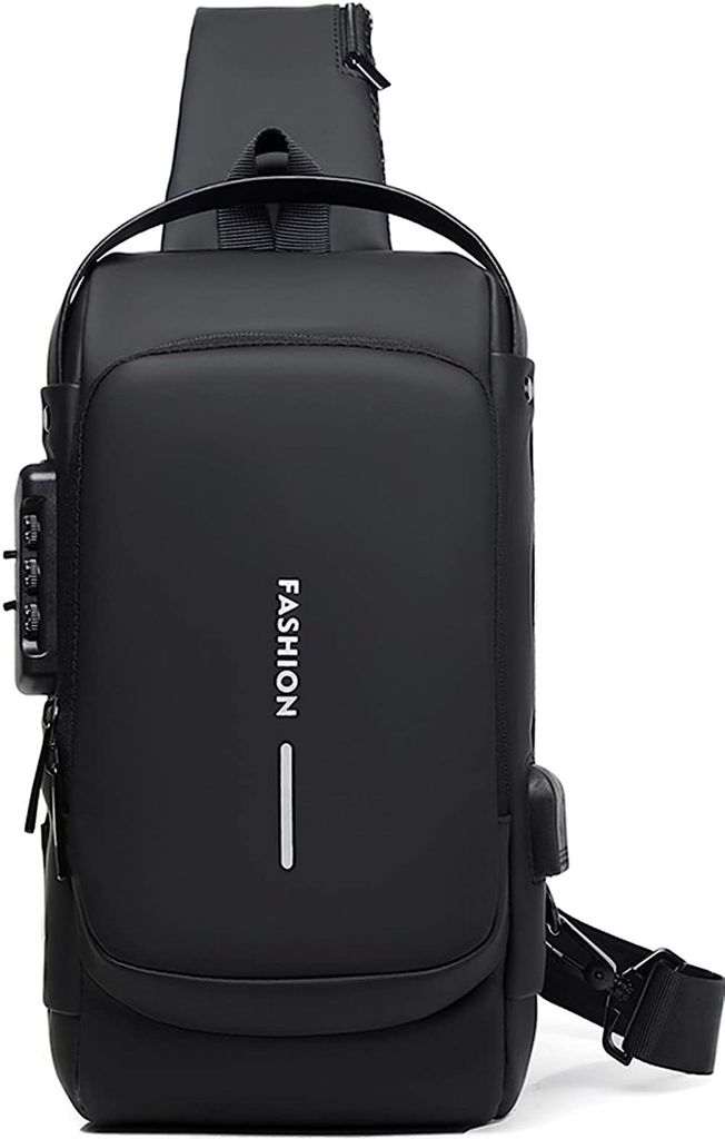 Brusttasche Herren Sling Bag,Passwortschutz Anti-Diebstahl Produktbild 