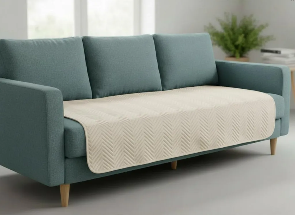 Couvre-lit velours Sofia crème 200x220 cm : protégez et sublimez votre lit