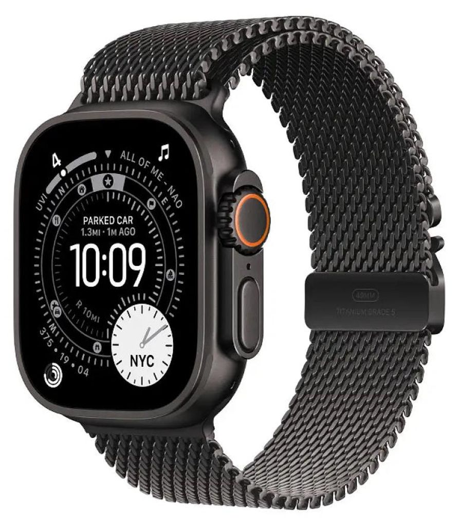 Apple Watch Ultra 3 Smartwatch 49mm Schwarz/Milanese Loop mf1t4, 1.98