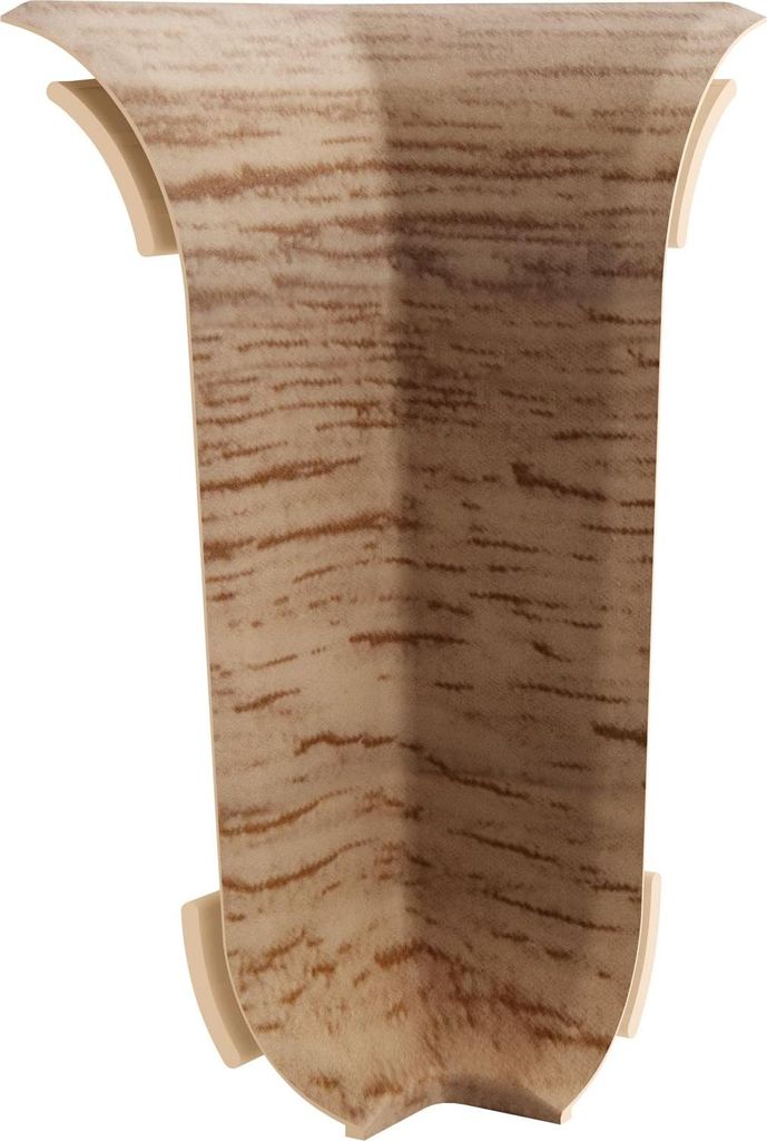 VILO Innenecke für Sockelleiste FLEX - Eckprofil aus PVC - Feuchtigkeitsbeständig und Langlebig - Einfache Montage - Derby-Eiche