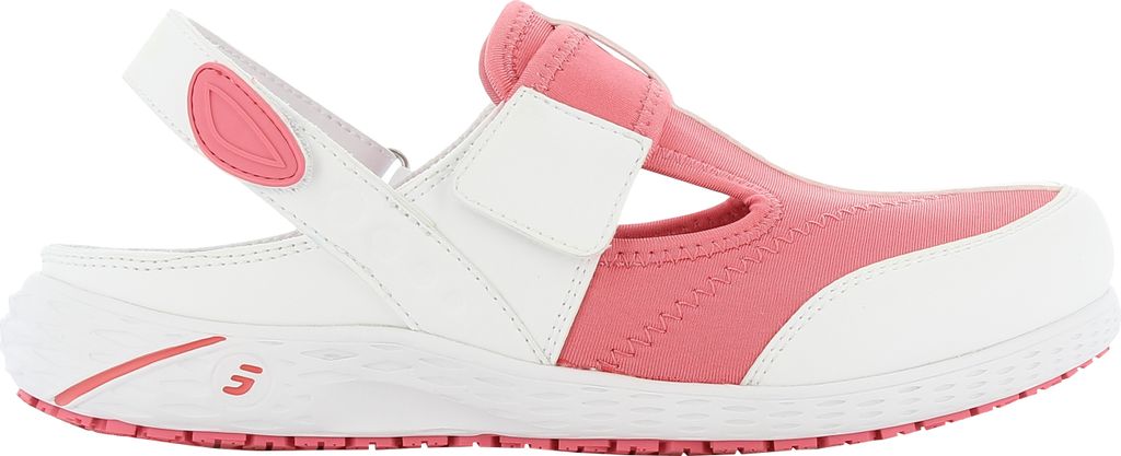 Safety Jogger Sandale ALIZA, Arbeitsschuh für Gastronomie, Lebensmittel, Medizin und Gesundheitswesen, Reinigung, Gr.39, Weiß/fuchsia