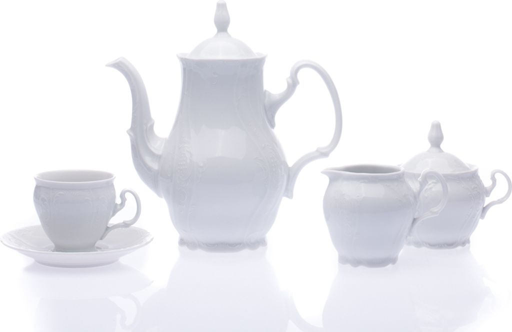 Thun 1794 Bernadotte, Kaffeeservice, weiß, Porzellan Thun, 15 d.