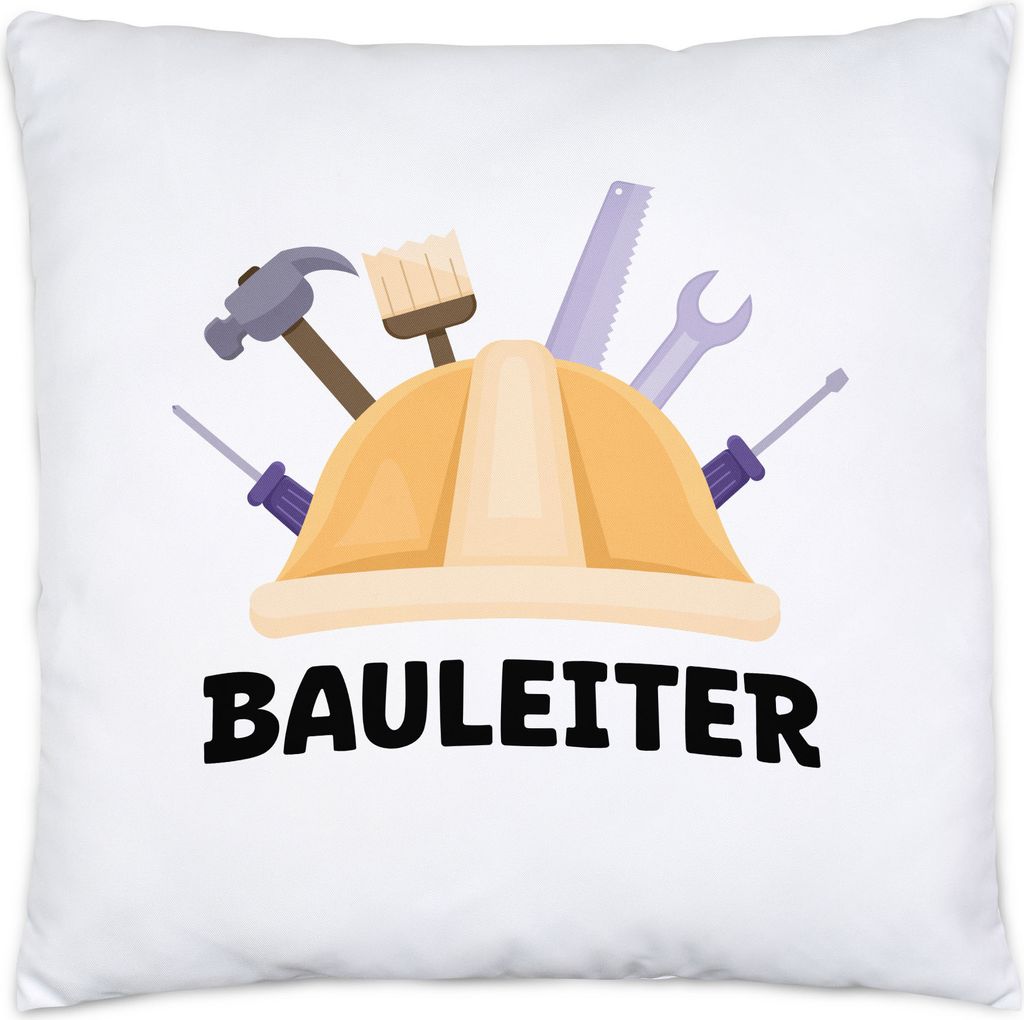 Bauleiter Kissen Bau Bauherr Werkzeug Gebäude Baustelle Arbeit Auftrag Job Bauarbeiter Mitarbeiter Bauleitung