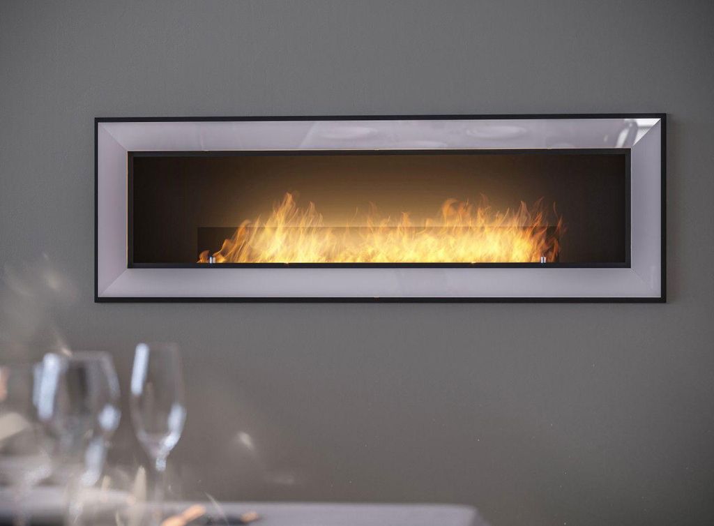 InFire Frame 1500 Ethanolkamin mit Standard Schutzglas Edelstahl