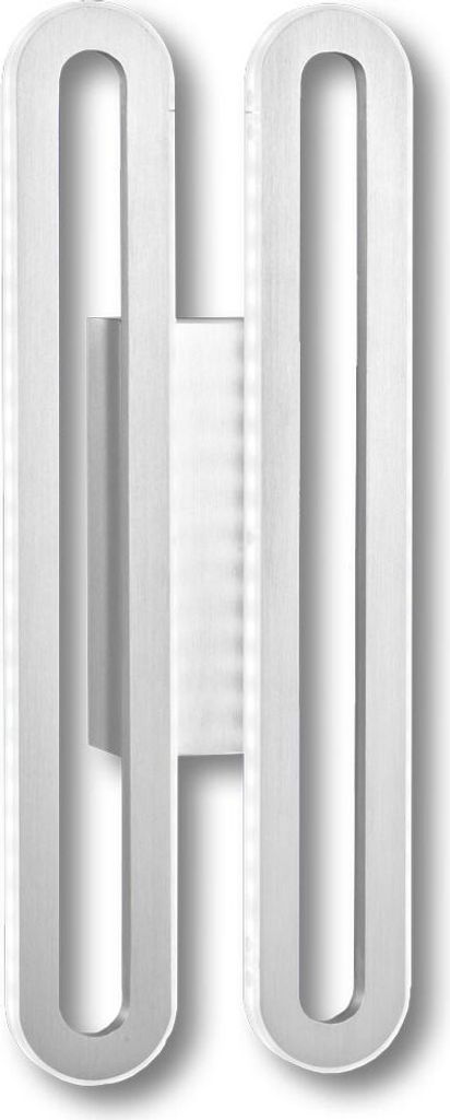 Deutsche LED Wandleuchte 24W/230V dimmbar Nickel 2400lm Warmweiß 40,5x15,5x6cm