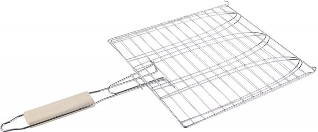 3er Set Grillrost Fischroster 280x276mm für Fisch- und Gemüseportionen