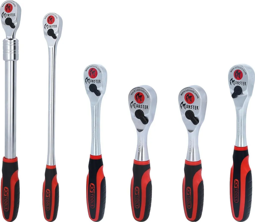 Jeu de cliquets pour mécanique auto KS TOOLS Monster 6 pièces 1/2 3/8