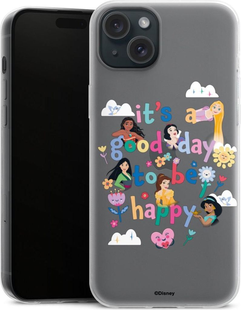 DeinDesign Slim Hülle für Apple iPhone 15 Plus Silikon Case Ultra Dünn Handyhülle Disney Princess Offizielles Lizenzprodukt Prinzessin
